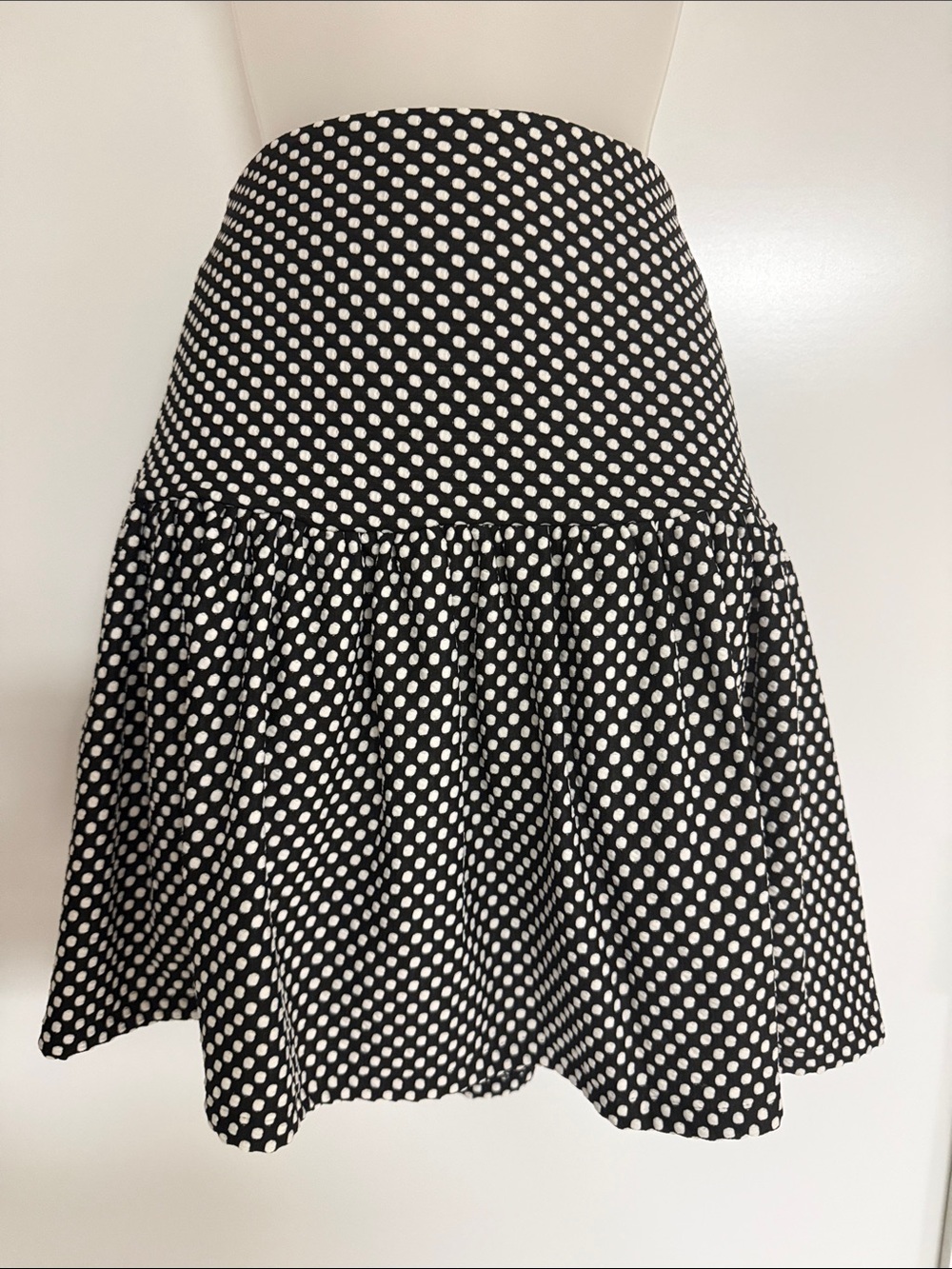 Bar III Black and White Polka Dot Skirt